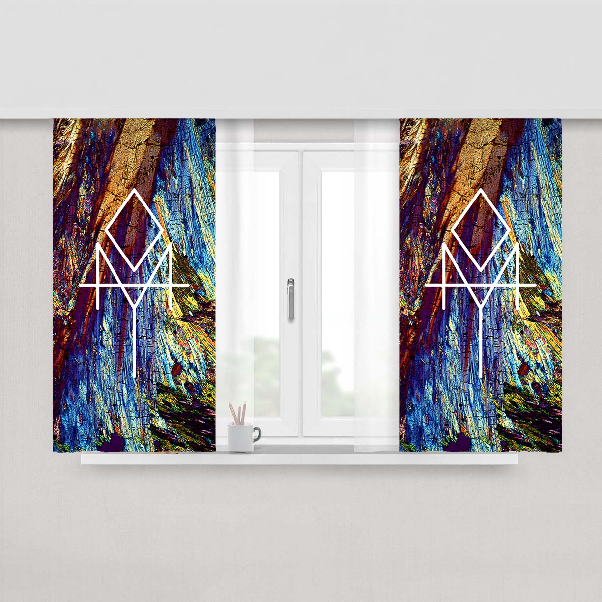 Bohemian Rusted Wood Peach Skin Window Curtains