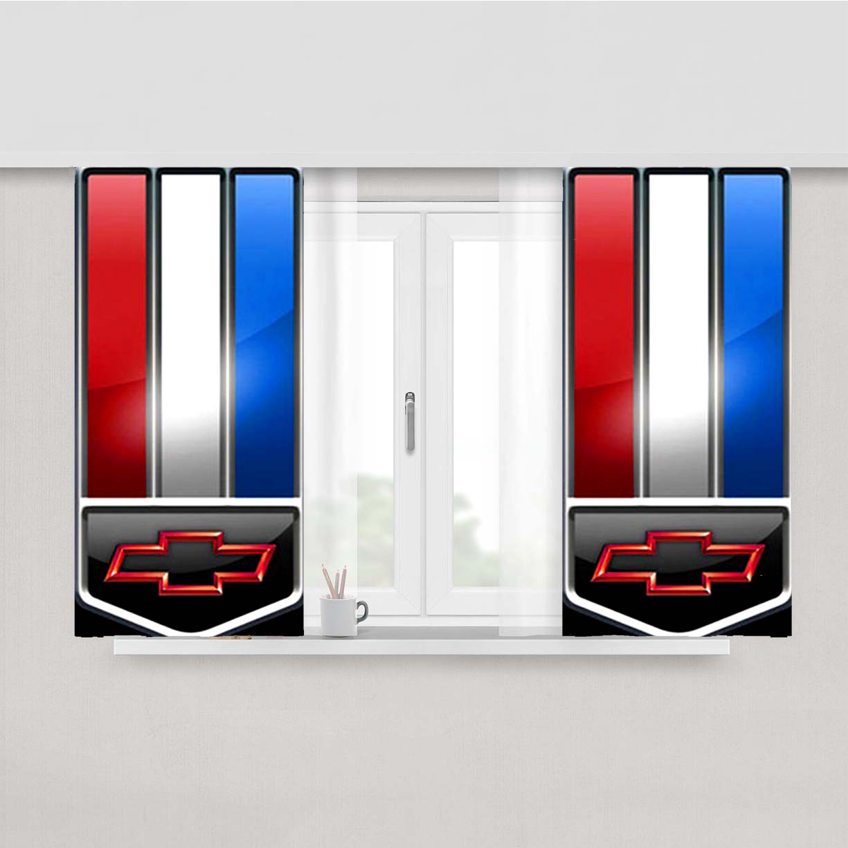 Camaro Peach Skin Window Curtains
