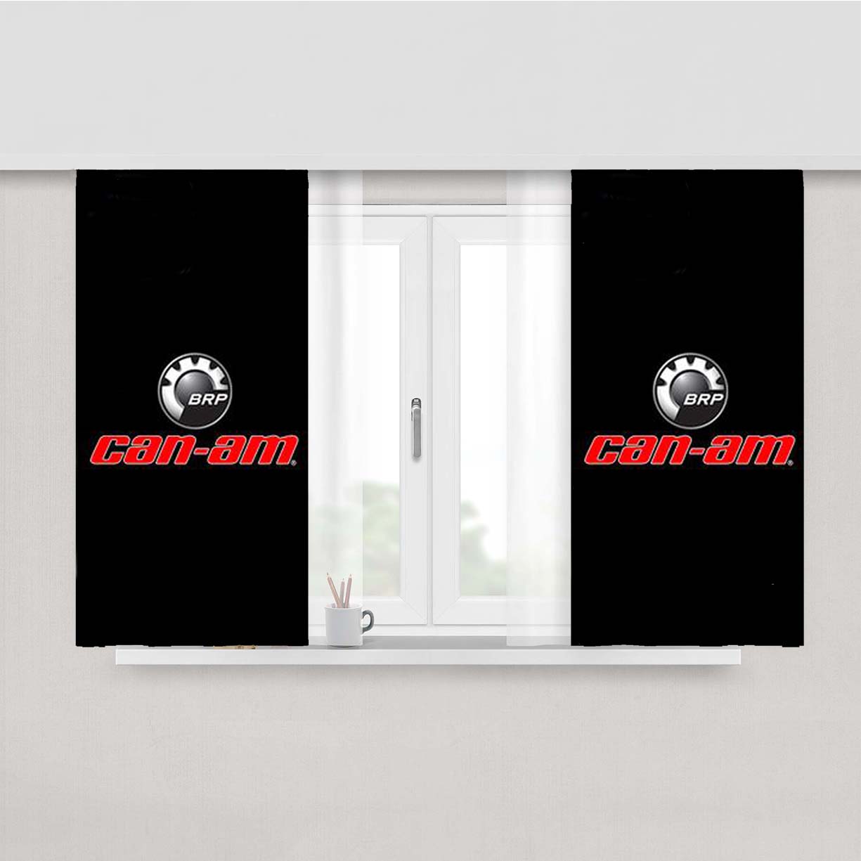 Can Am X Racing Team 2 Peach Skin Window Curtains
