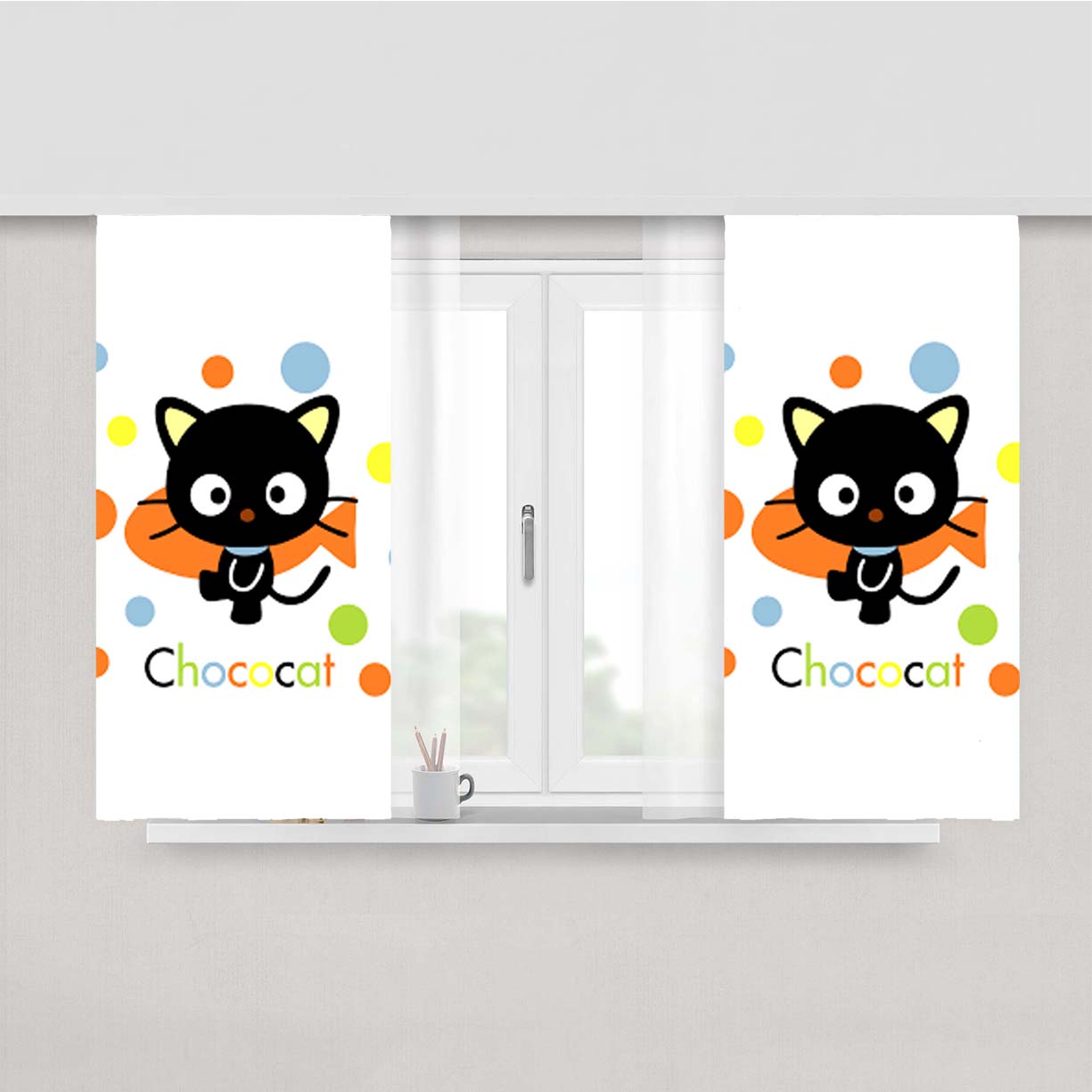 Chococat Peach Skin Window Curtains
