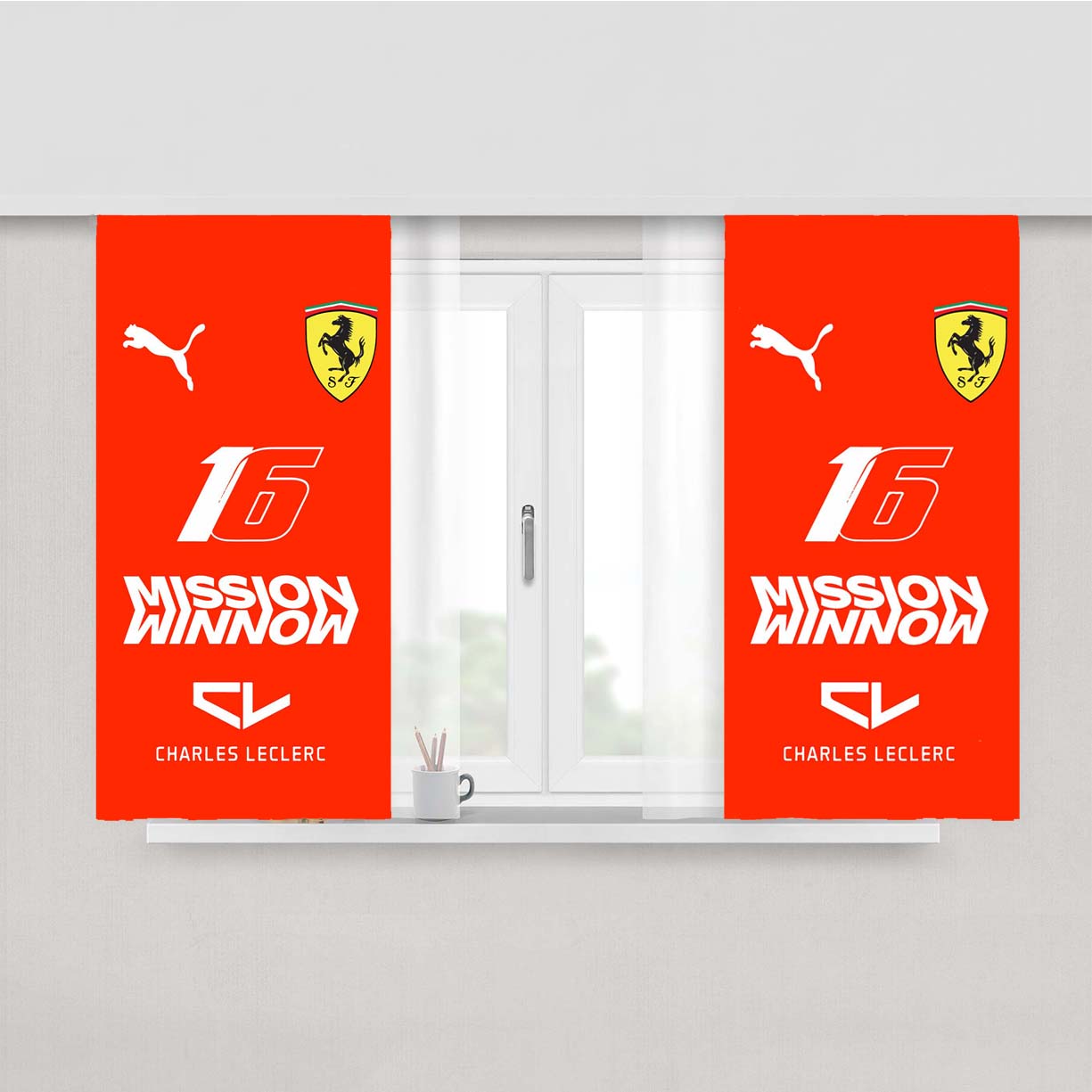 Cl16 Ferrari 2019 Driver Mission Winnow Peach Skin Window Curtains
