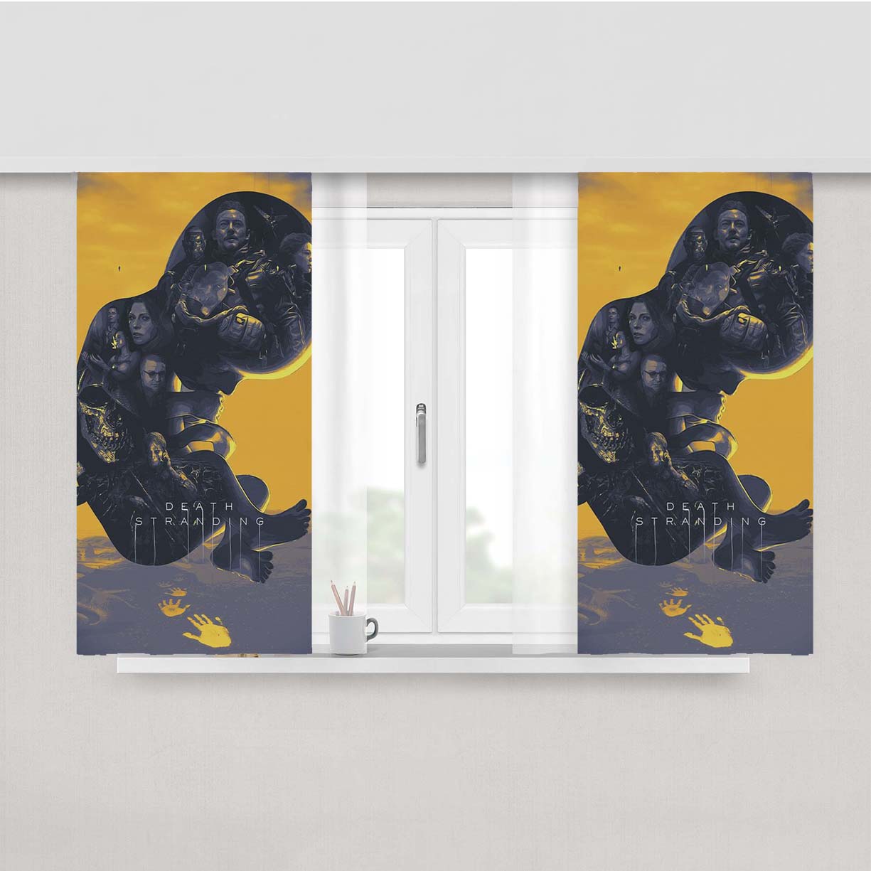 Death Stranding Babby Pattern Peach Skin Window Curtains