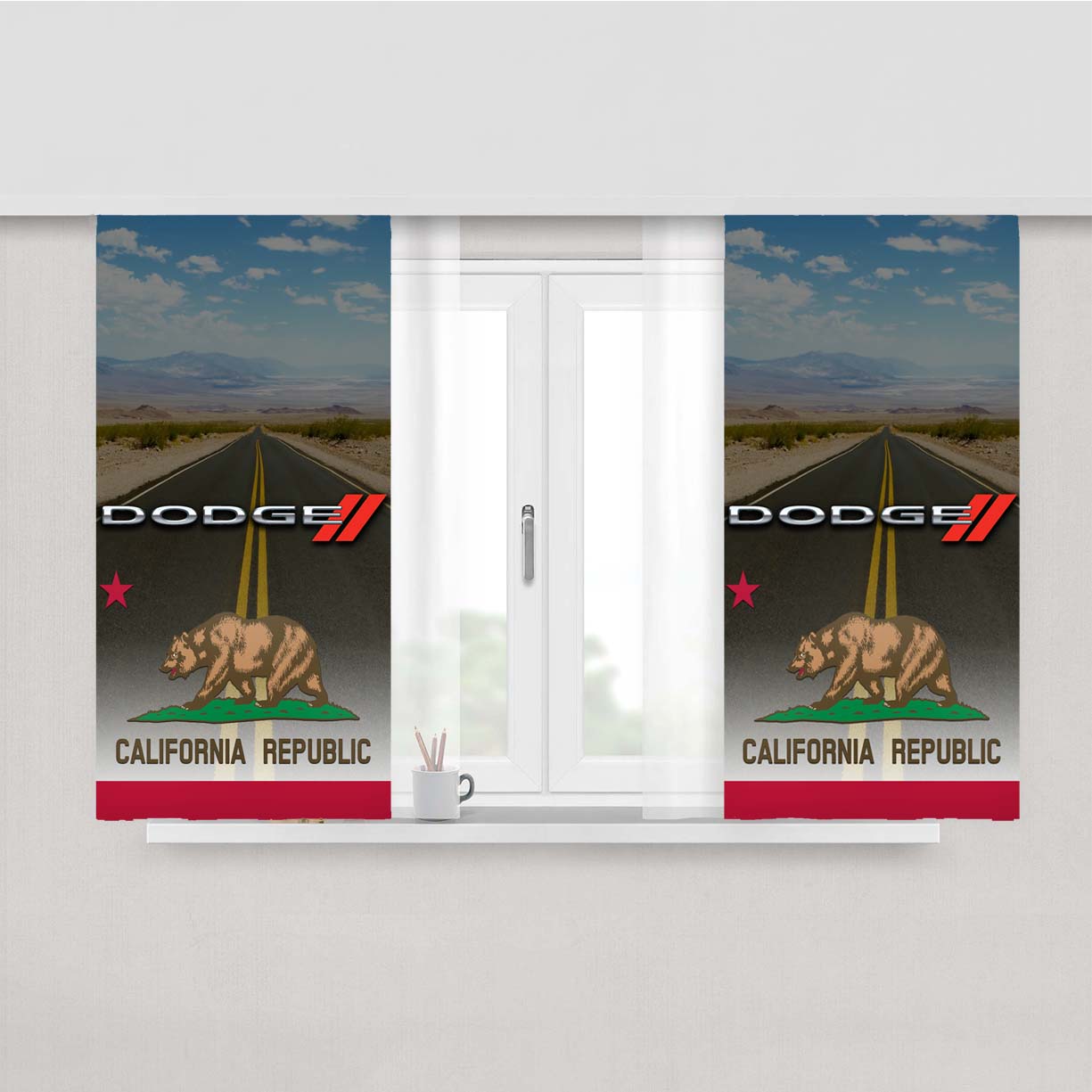 Dodge California Republic Peach Skin Window Curtains