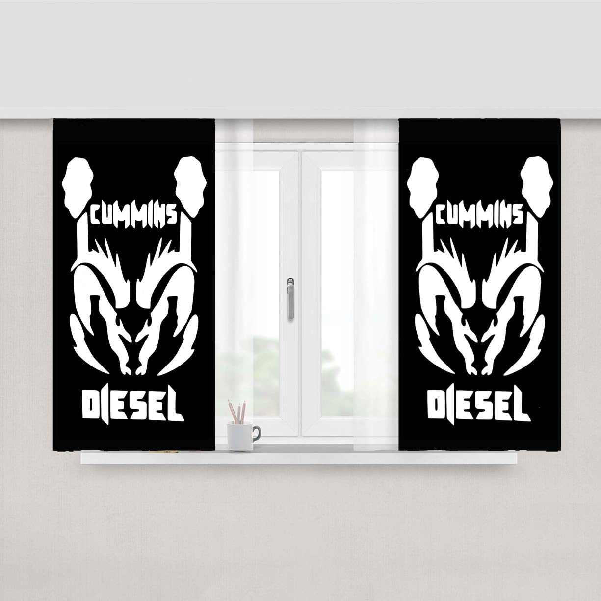 Dodge Diesel T Peach Skin Window Curtains