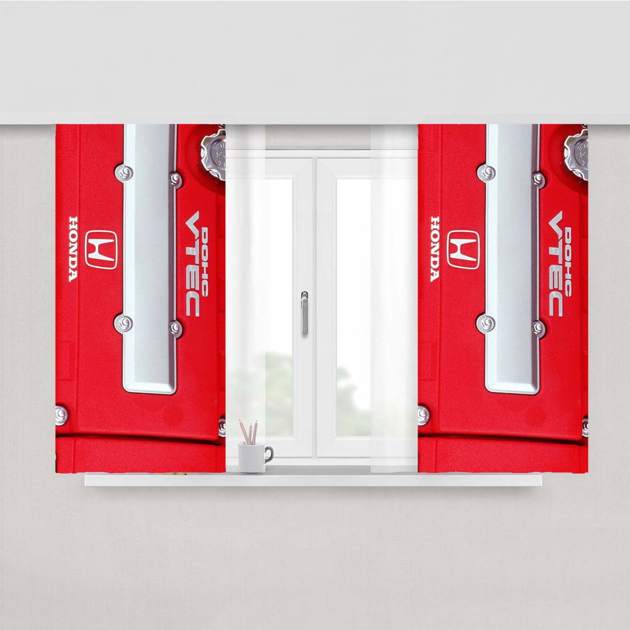 Dohc Vtec Honda Vtec Peach Skin Window Curtains