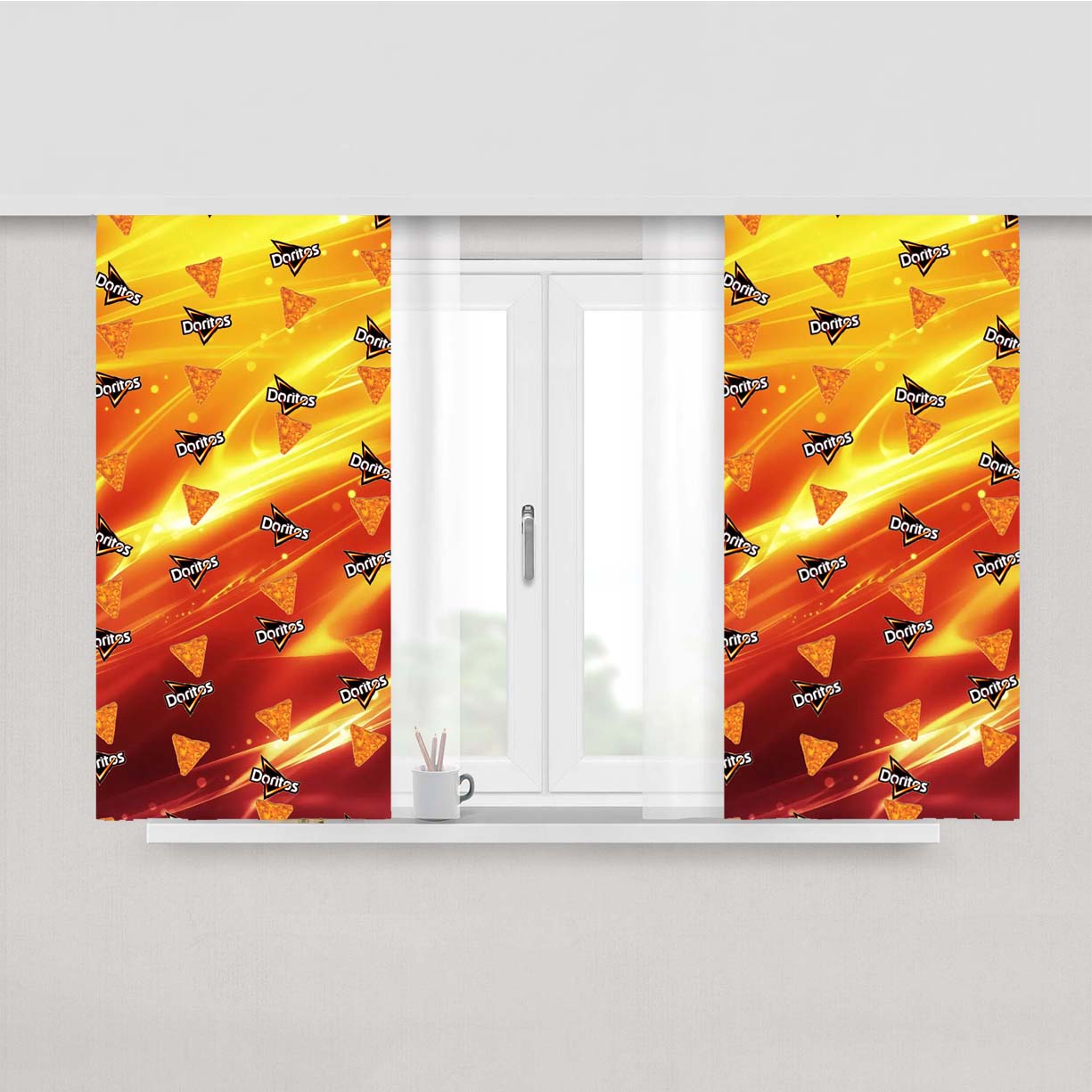 Doritos Pattern Peach Skin Window Curtains