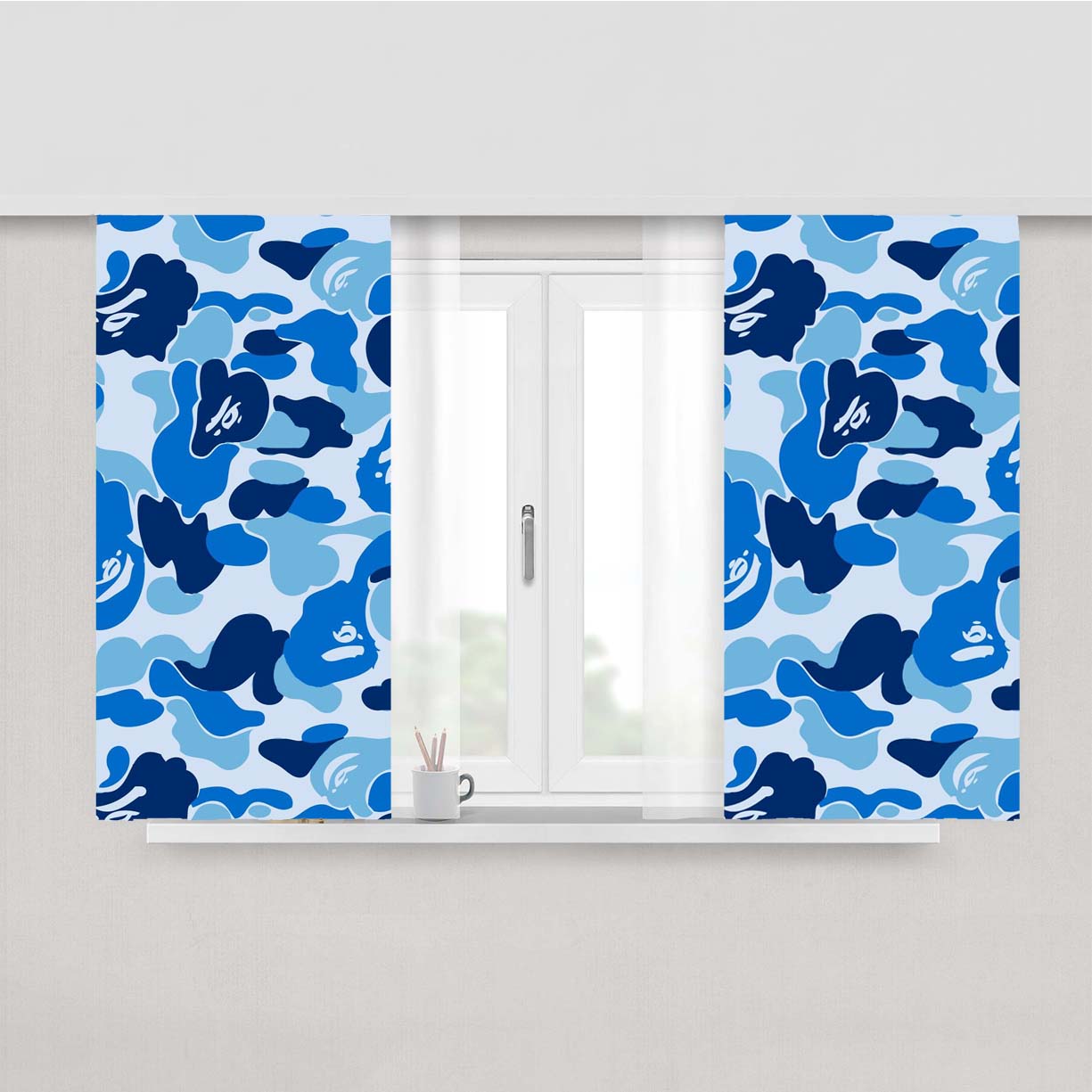 Drake Pattern Peach Skin Window Curtains