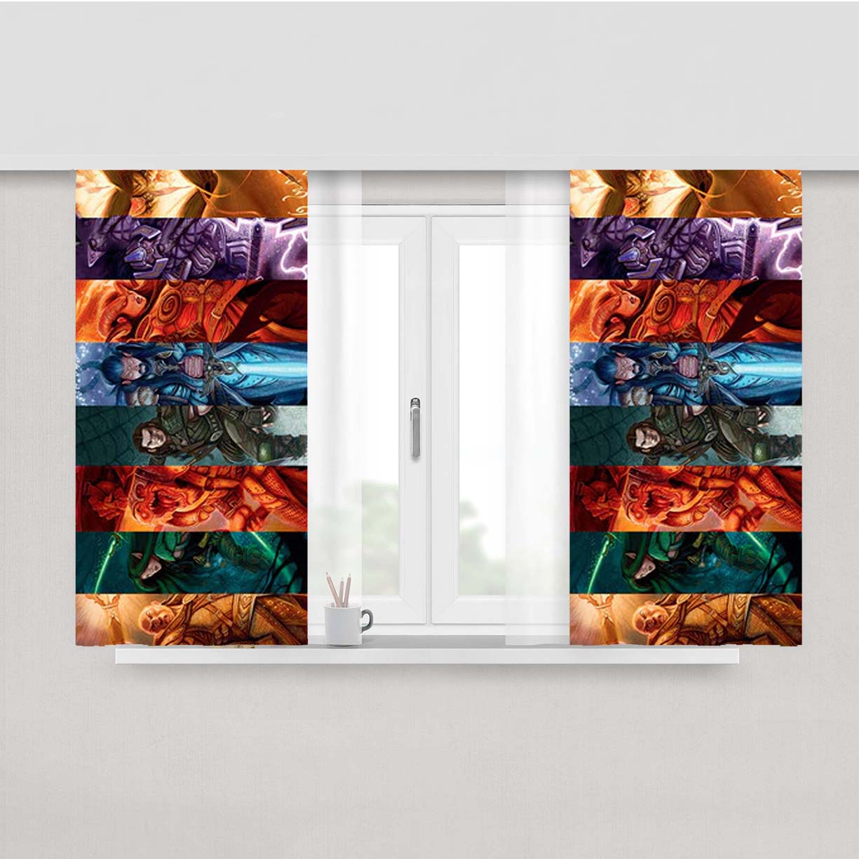 Dungeons And Dragons 2 Peach Skin Window Curtains