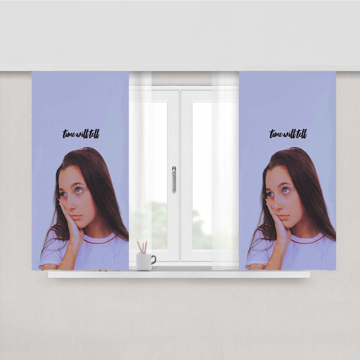 Emma Chamberlain Peach Skin Window Curtains