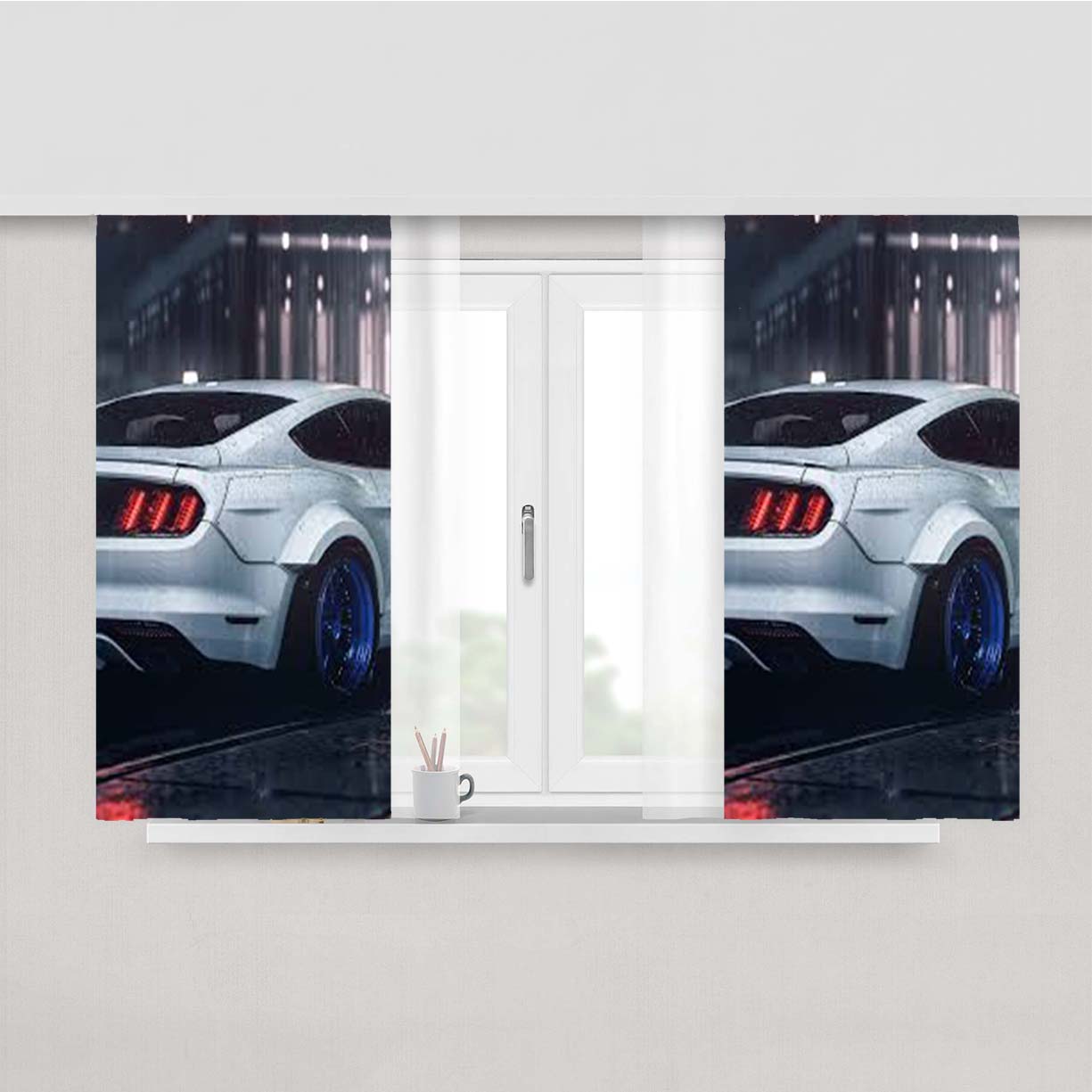 Ford Mustang Gt 2 Peach Skin Window Curtains