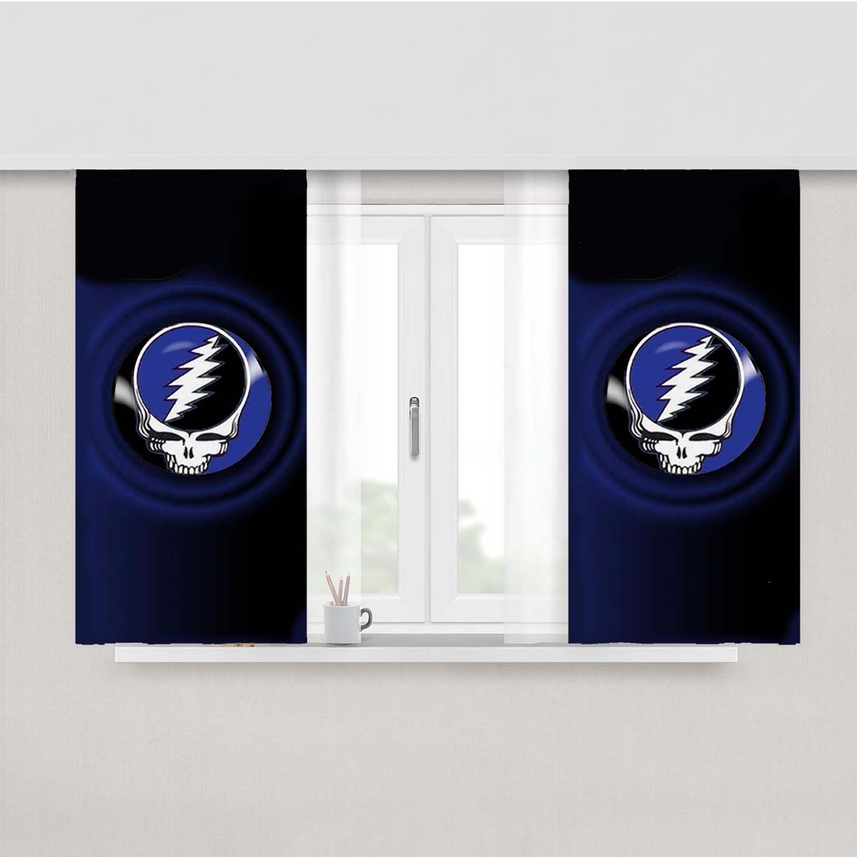 Grateful Dead Peach Skin Window Curtains