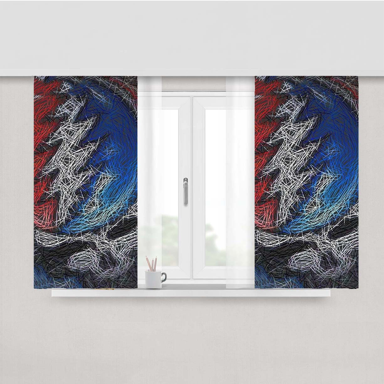 Grateful Dead Artwork Peach Skin Window Curtains