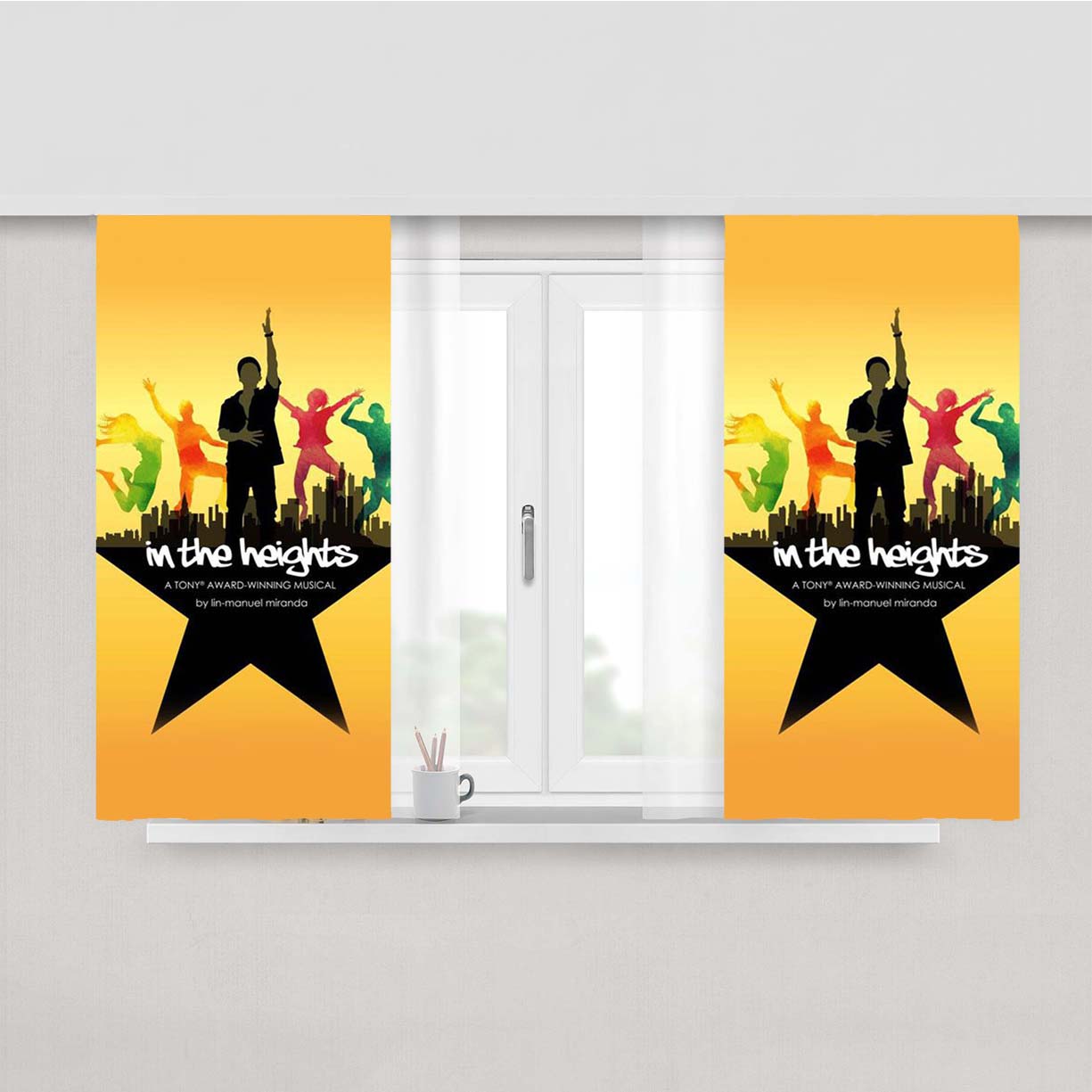 In The Heights Hamilton Broadway Musical Peach Skin Window Curtains