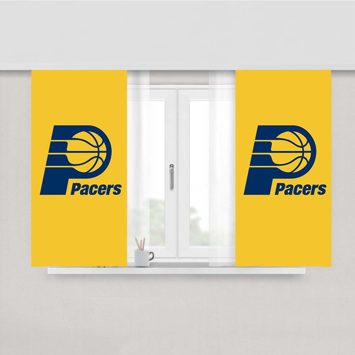 Indiana Pacers Peach Skin Window Curtains