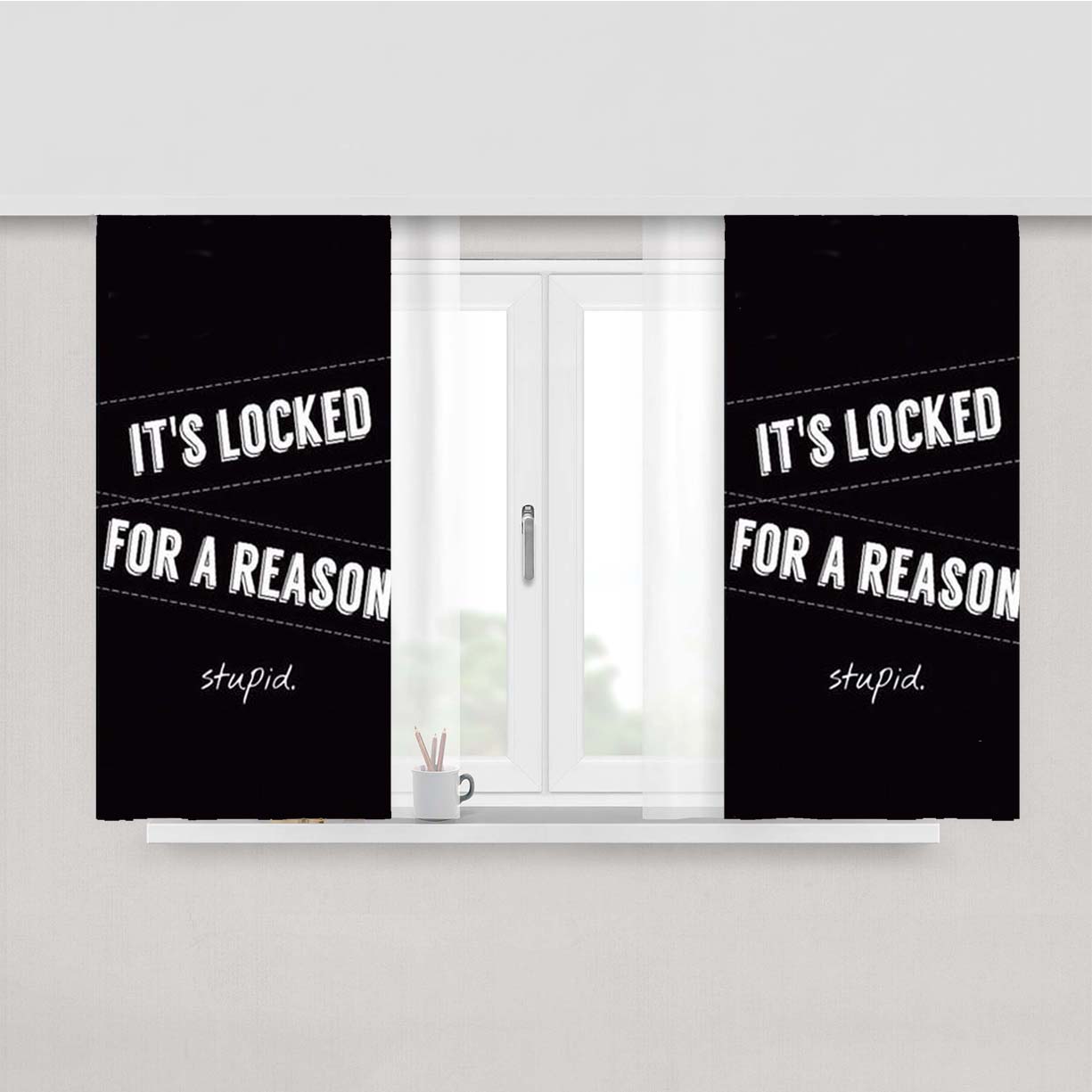 Its Locked For A Reason Peach Skin Window Curtains