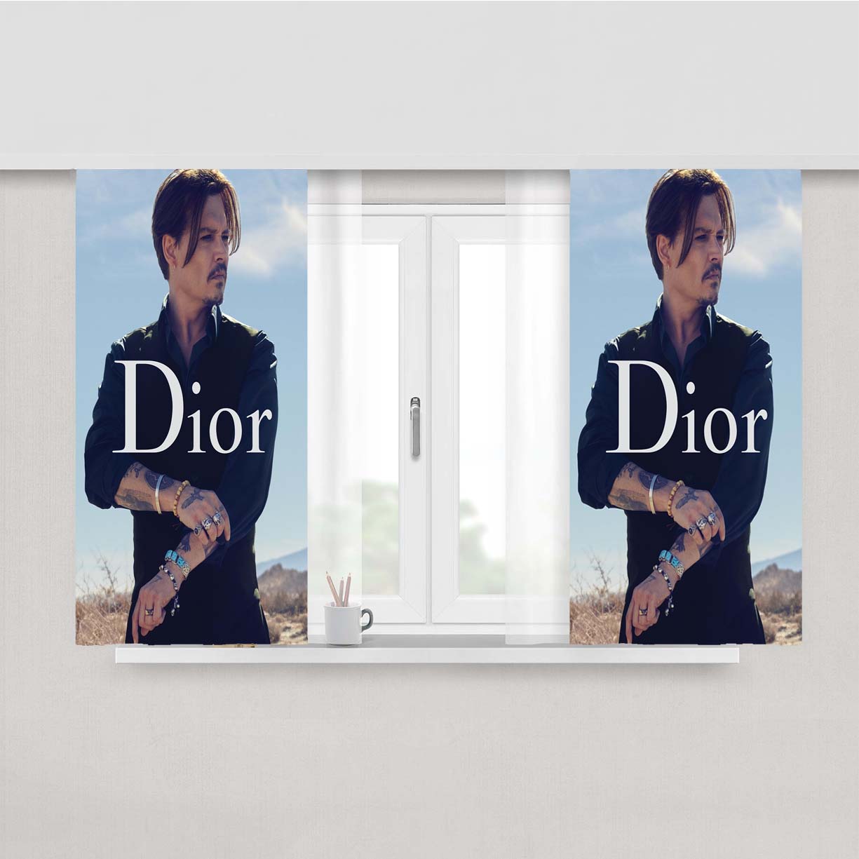 Johnny Depp For Dior Peach Skin Window Curtains