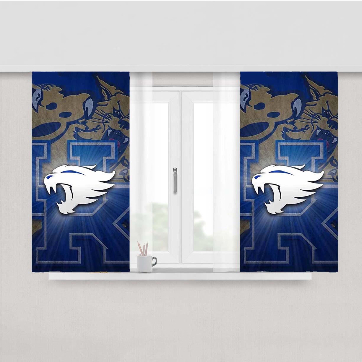 Kentucky Wildcats Peach Skin Window Curtains