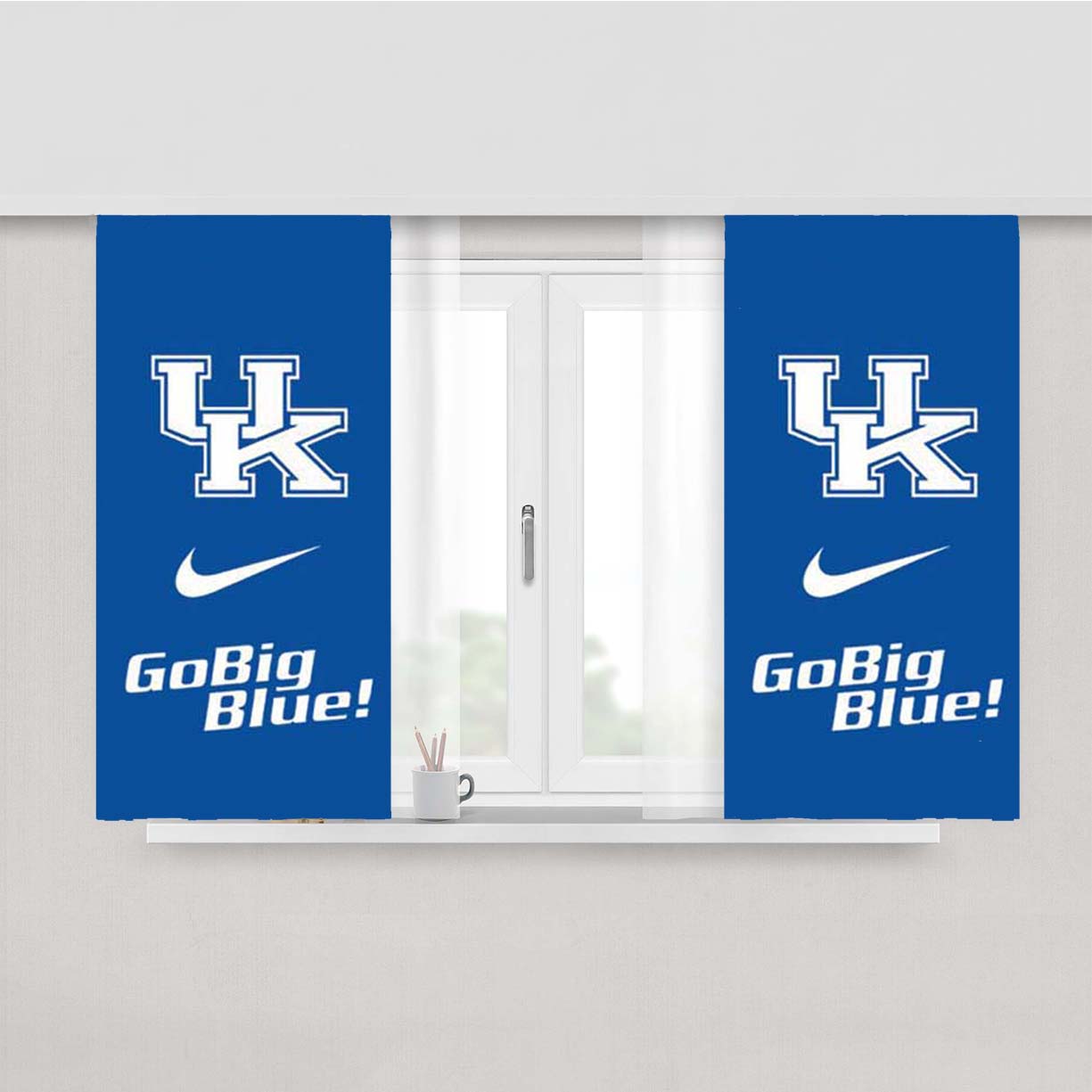 Kentucky Wildcats Logo Nike Peach Skin Window Curtains