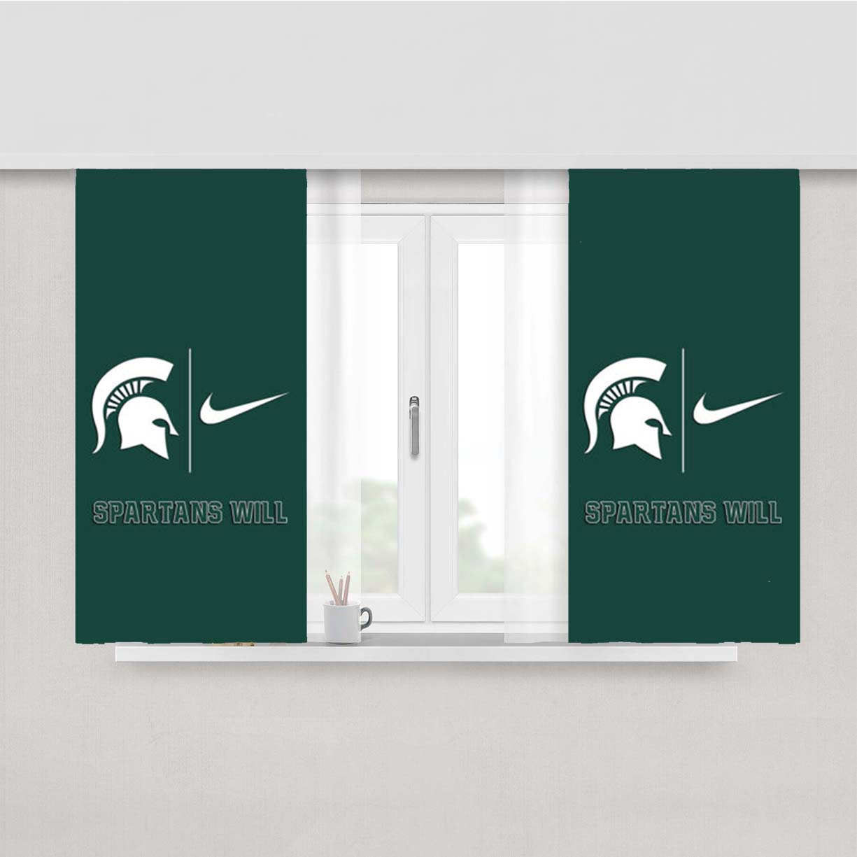 Michigan State Spartans Nike Peach Skin Window Curtains
