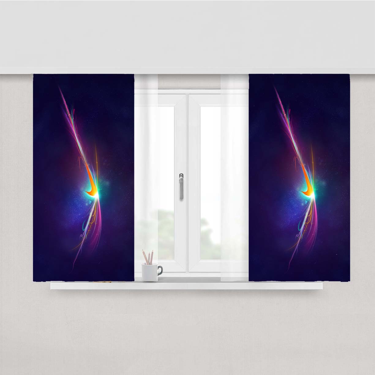 Nike Peach Skin Window Curtains