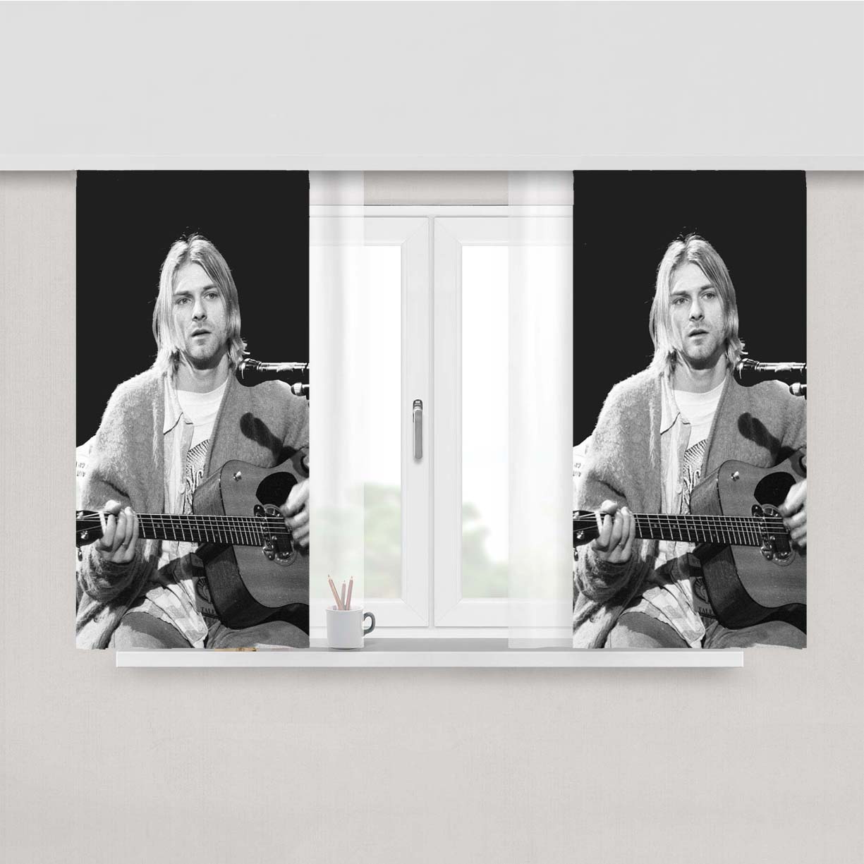 Nirvana Kurt Peach Skin Window Curtains