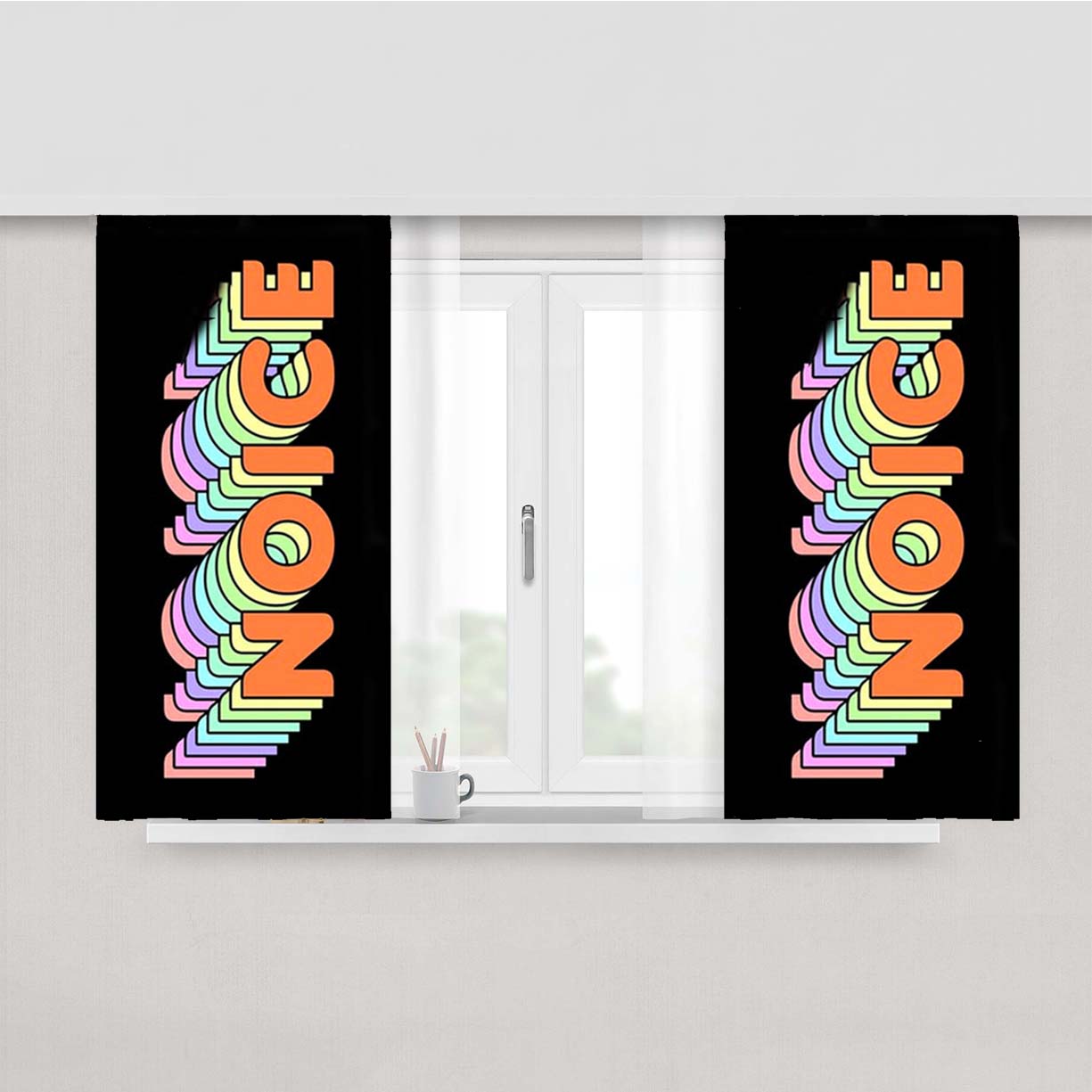 Noice - B99 Peach Skin Window Curtains