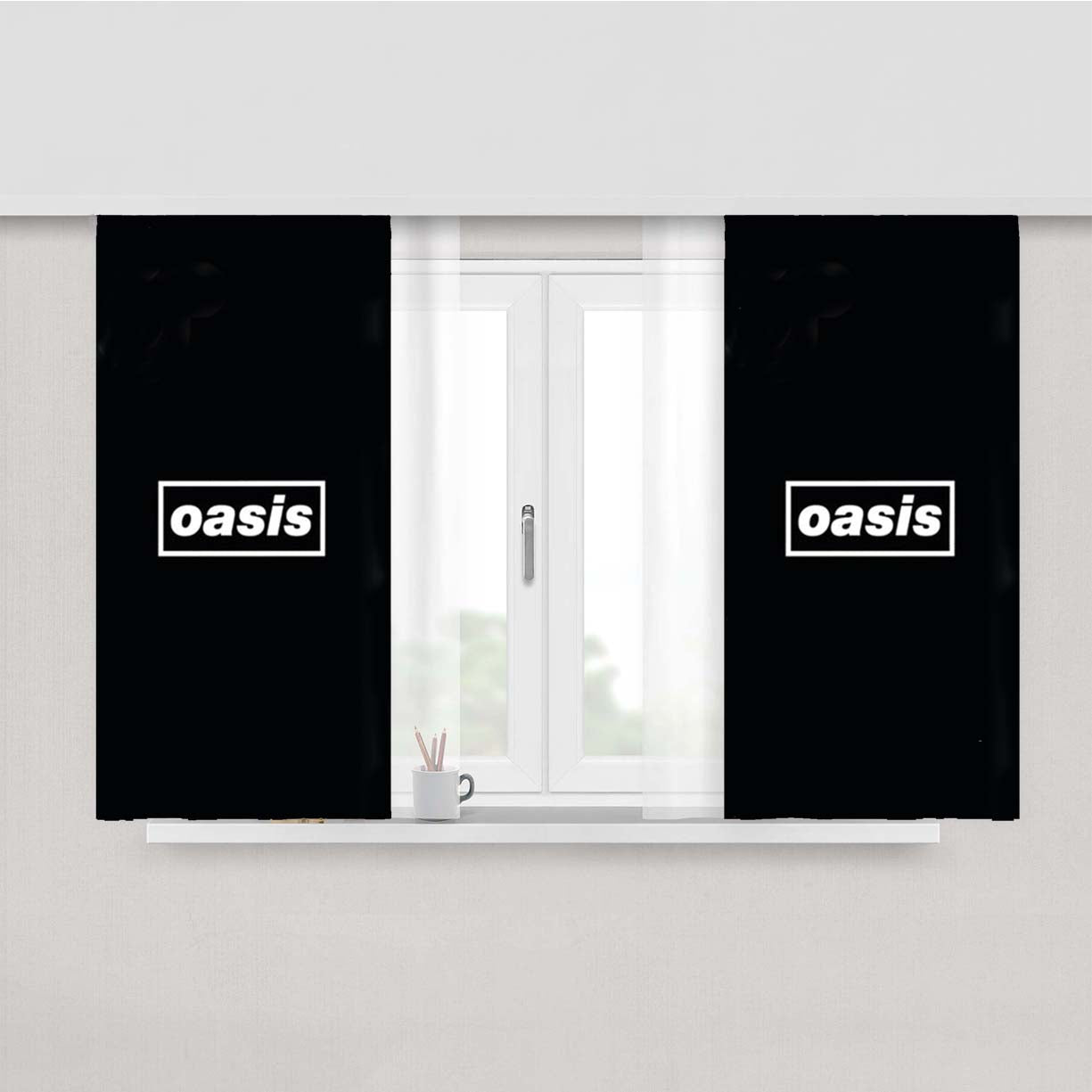 Oasis Peach Skin Window Curtains
