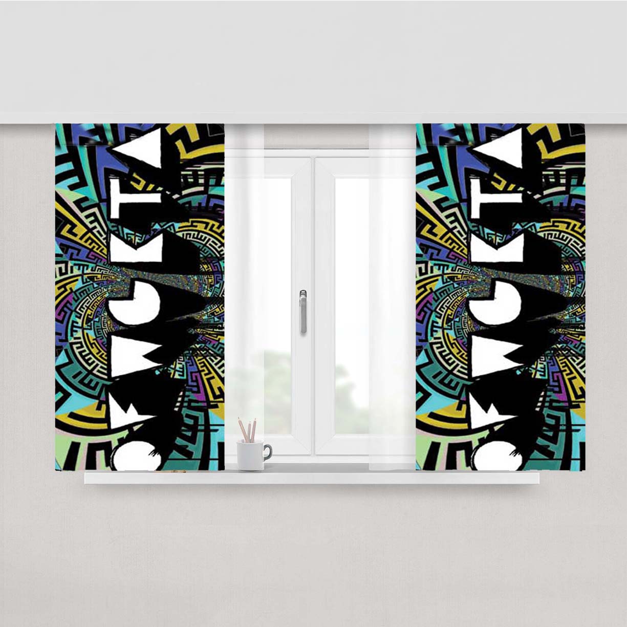 Odd Future Logo Pattern Peach Skin Window Curtains