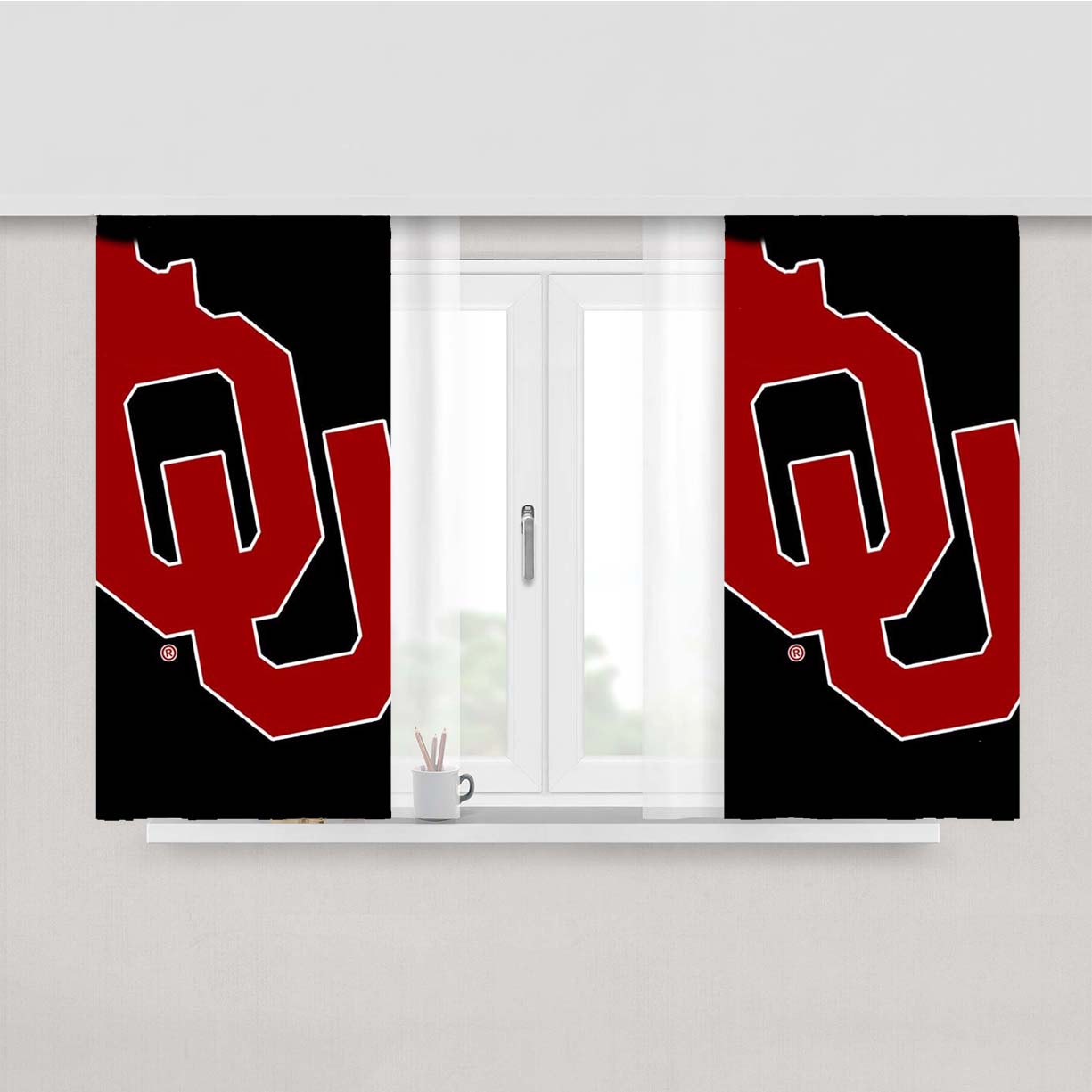 Oklahoma Sooners 2 Aa Peach Skin Window Curtains