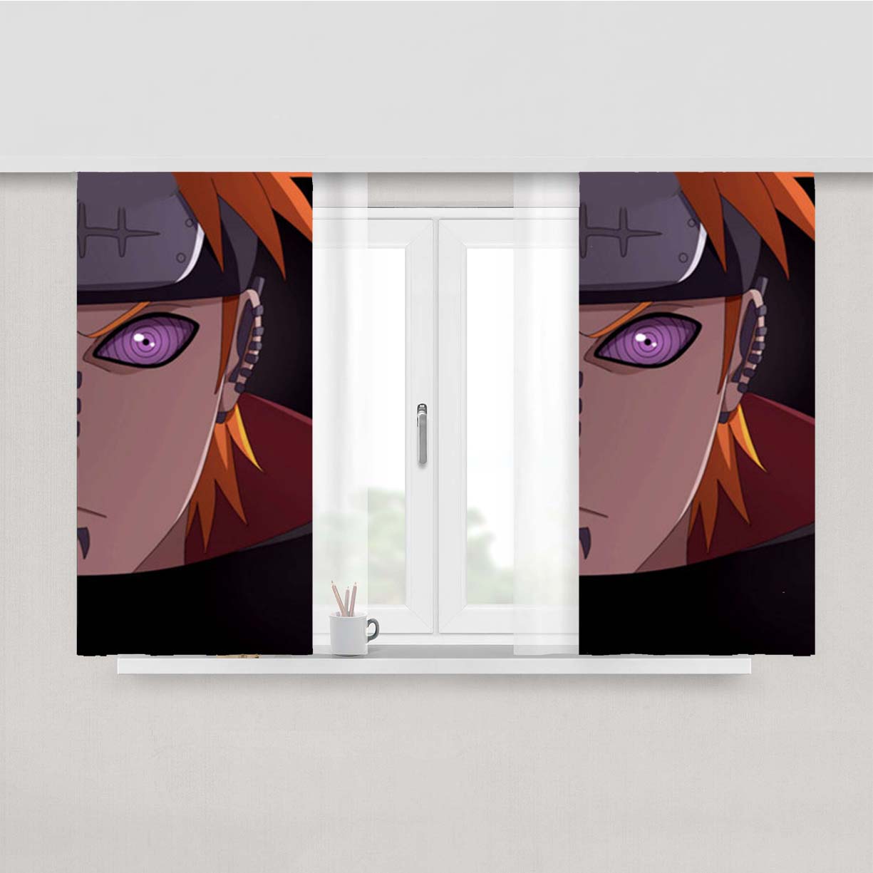 Pain Naruto Picture Peach Skin Window Curtains