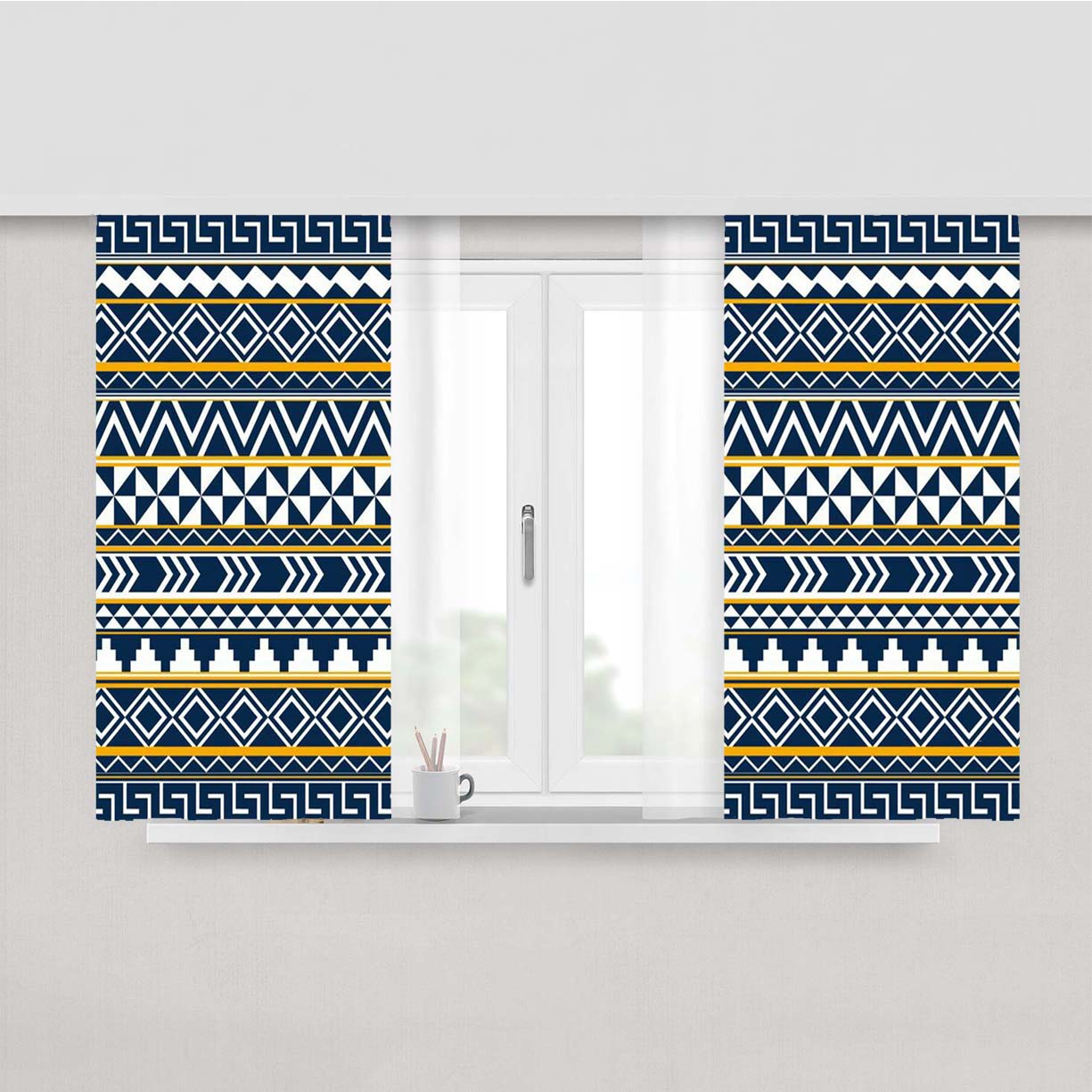 Pattern Classic No Crime Peach Skin Window Curtains