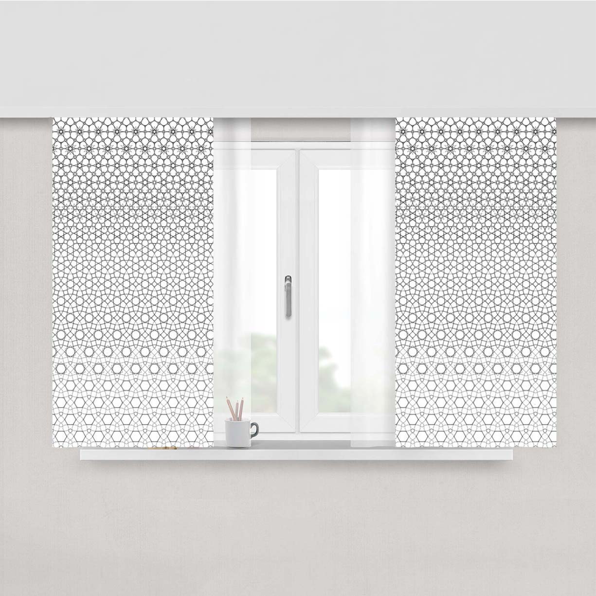 Pattern Tag Story Peach Skin Window Curtains