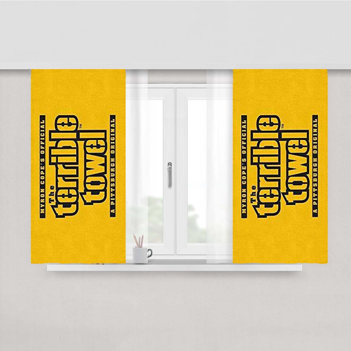 Pittsburgh Steelers Towel Peach Skin Window Curtains