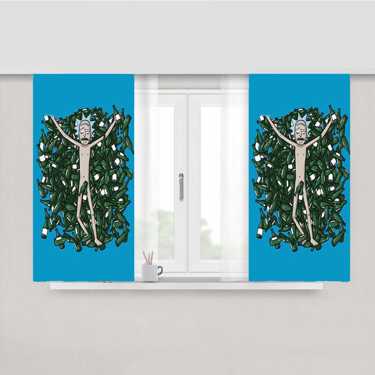 Rick Is My Spirit Animal Peach Skin Window Curtains