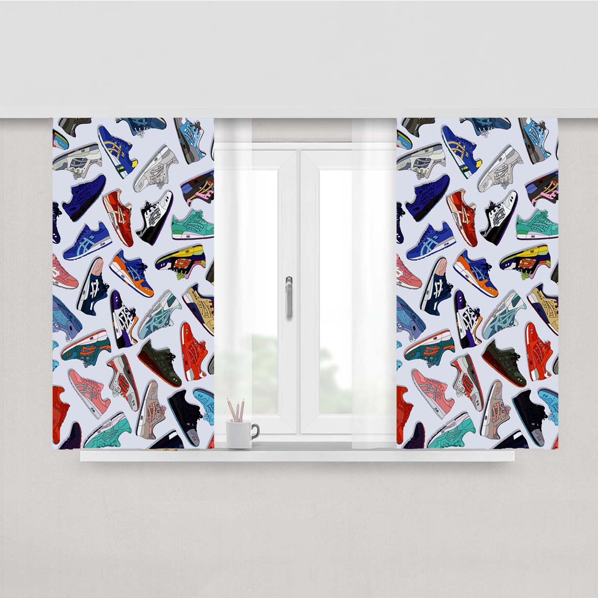 Shoes Zapateros Nike Peach Skin Window Curtains