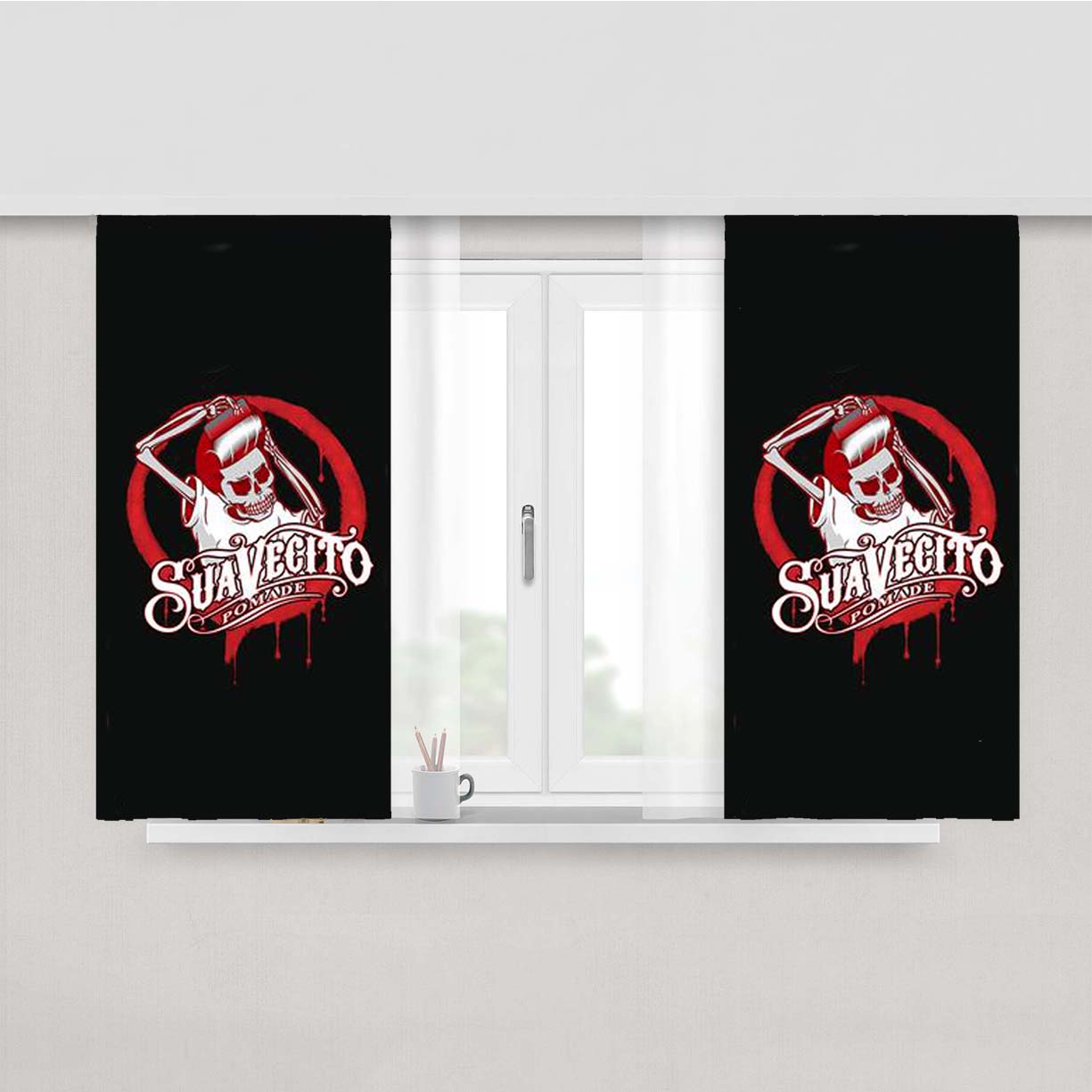 Suavecito Pomade Peach Skin Window Curtains