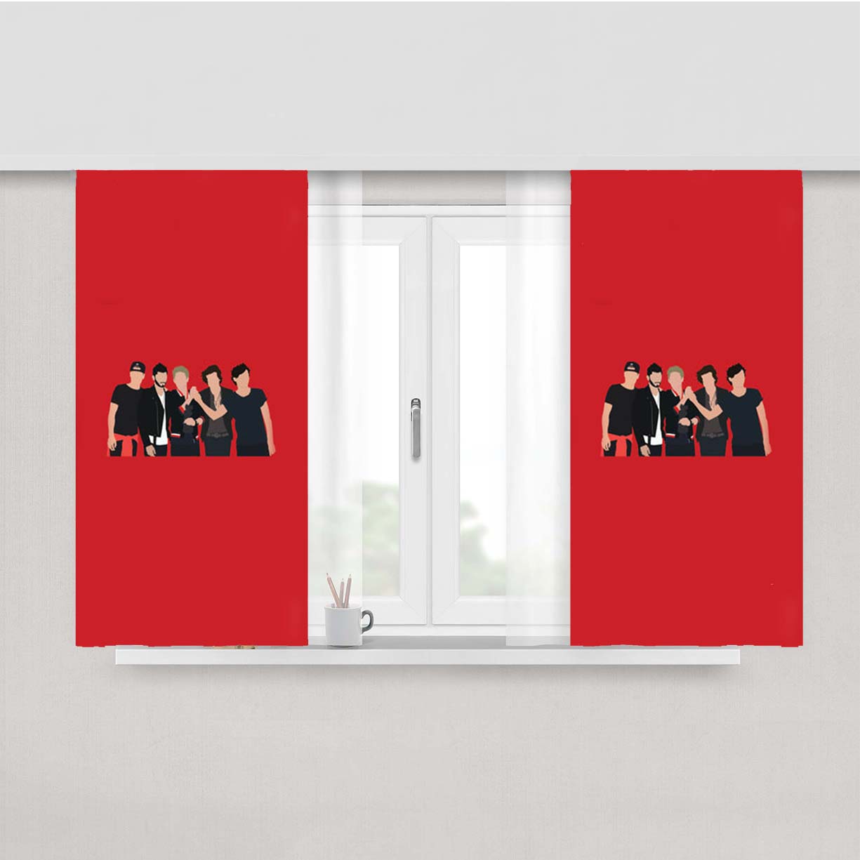 The 1D Crew Peach Skin Window Curtains