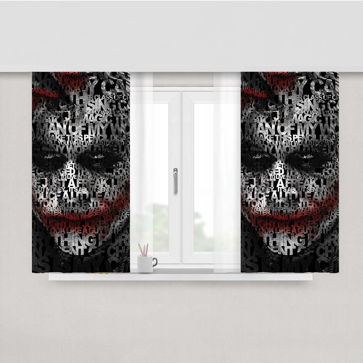 The Dark Knight The Joker Peach Skin Window Curtains