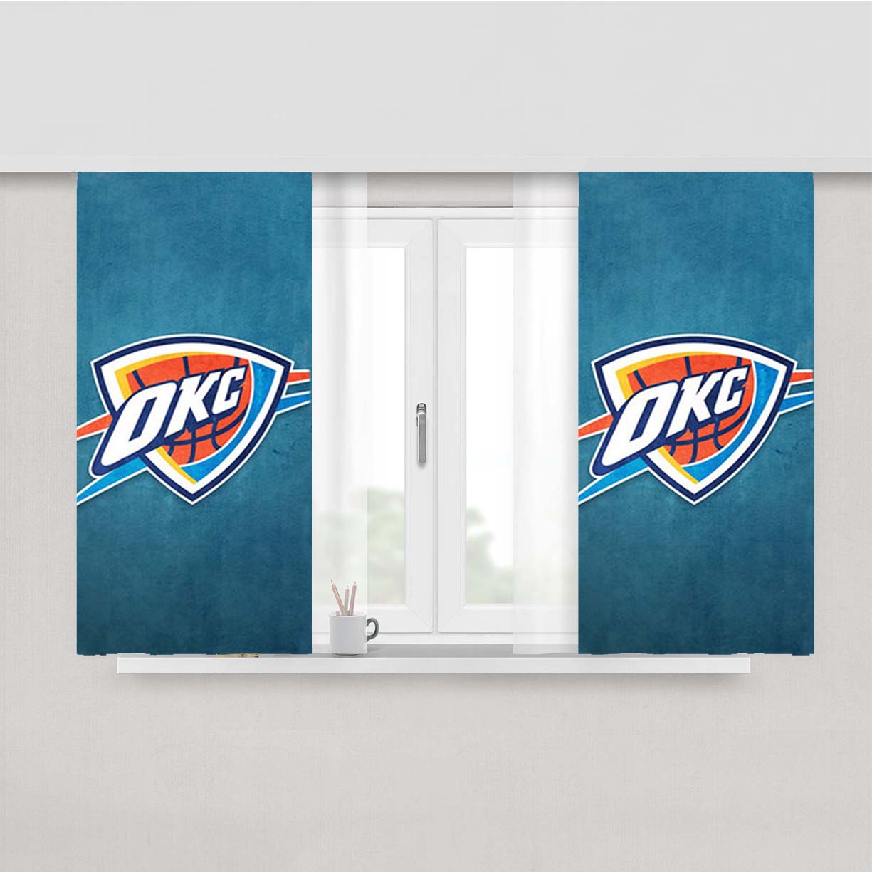 The Oklahoma City Thunder Peach Skin Window Curtains