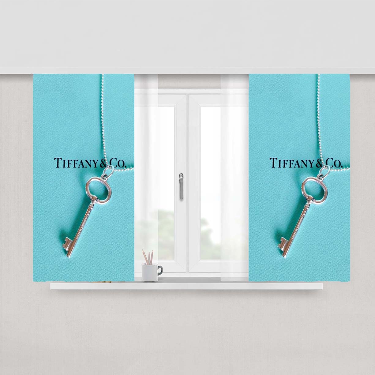 Tiffany And Co Necklace Peach Skin Window Curtains
