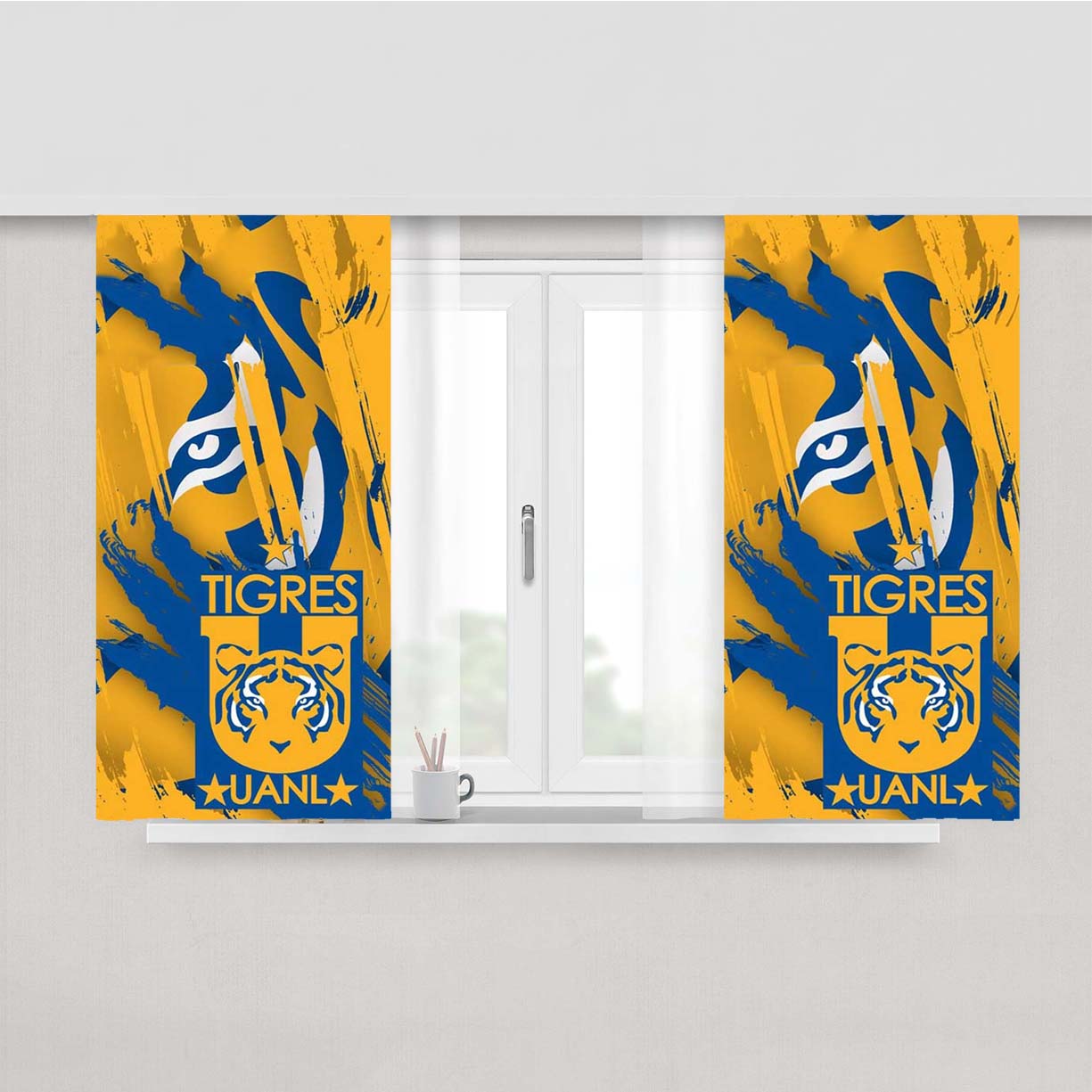 Tigres Uanl Peach Skin Window Curtains