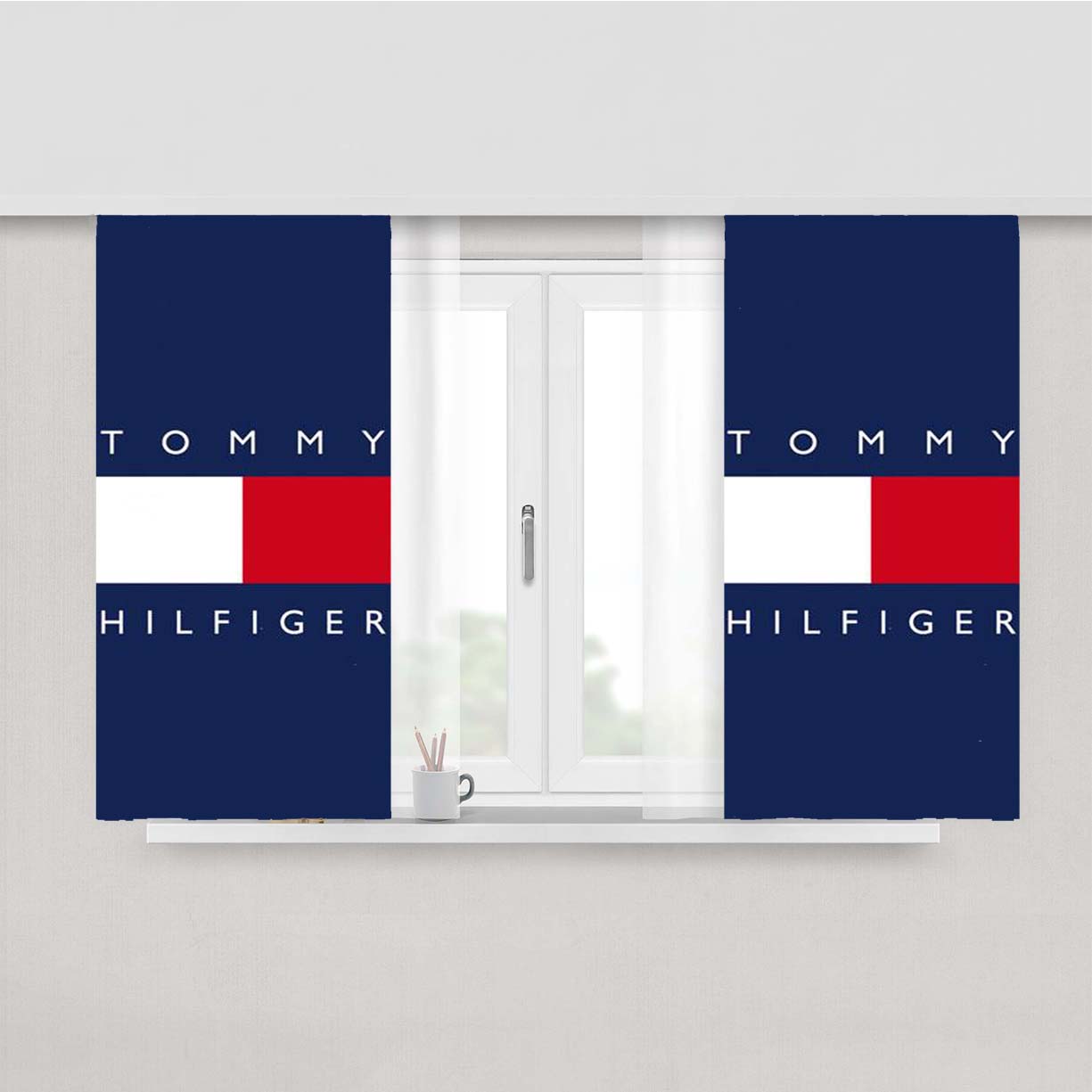Tommy Hilfiger Peach Skin Window Curtains