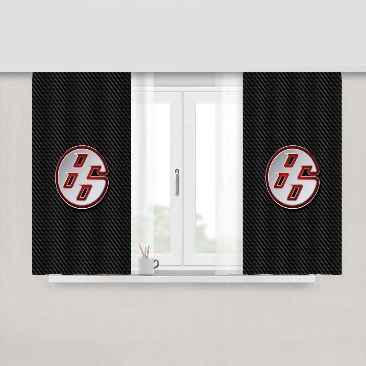 Toyota 86 Logo Peach Skin Window Curtains