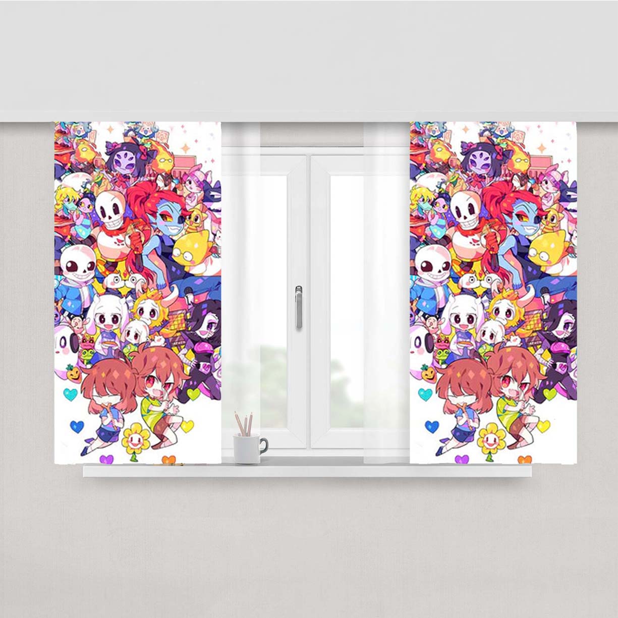 Undertale Cartoon Peach Skin Window Curtains