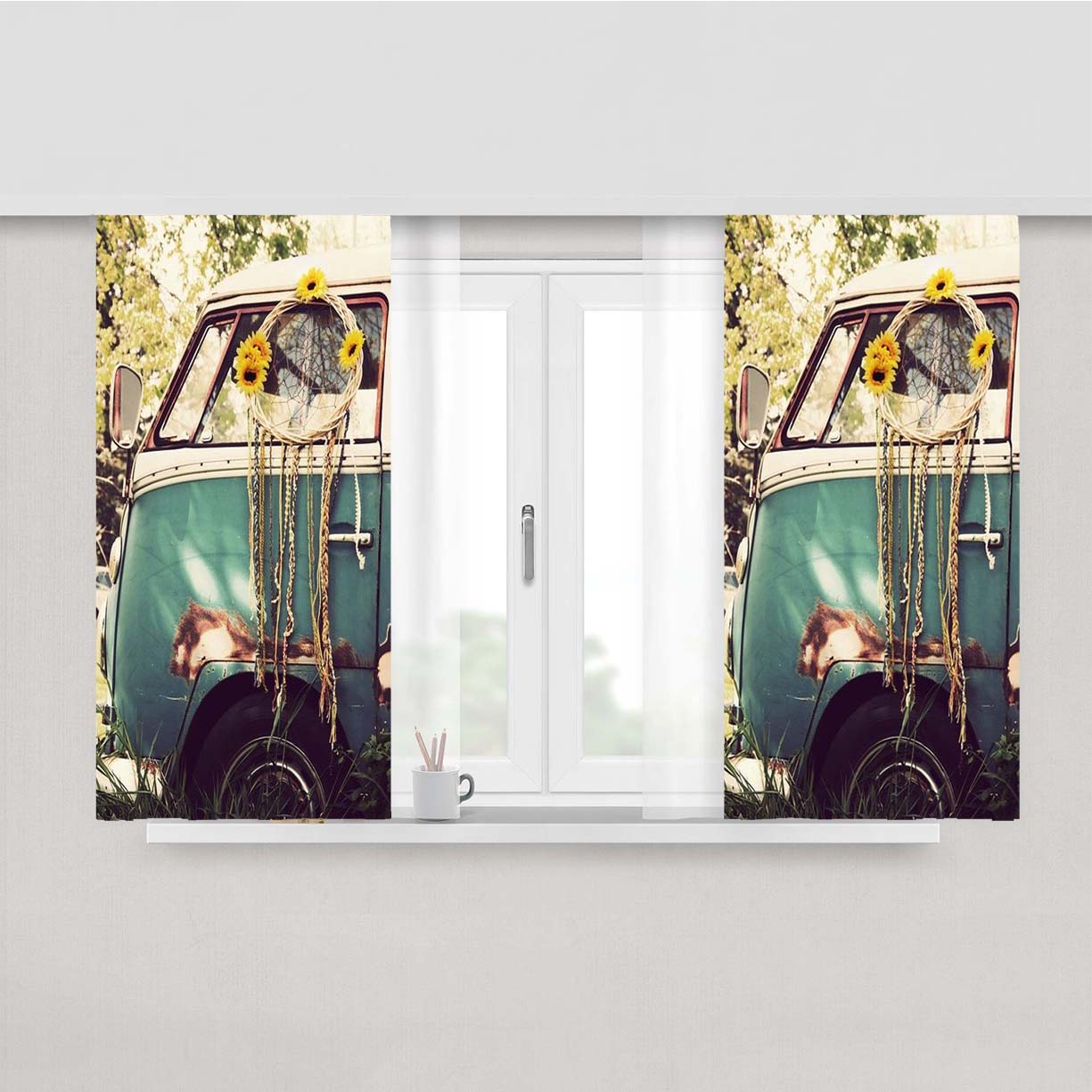 Volkswagen Bus Peach Skin Window Curtains