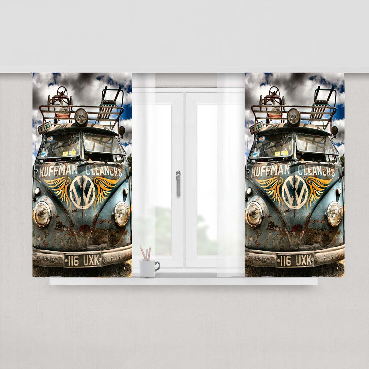 Volkswagen Classic Hdr Peach Skin Window Curtains
