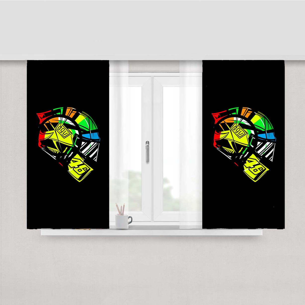 Vr 46 The Doctor Agv Helmet Peach Skin Window Curtains