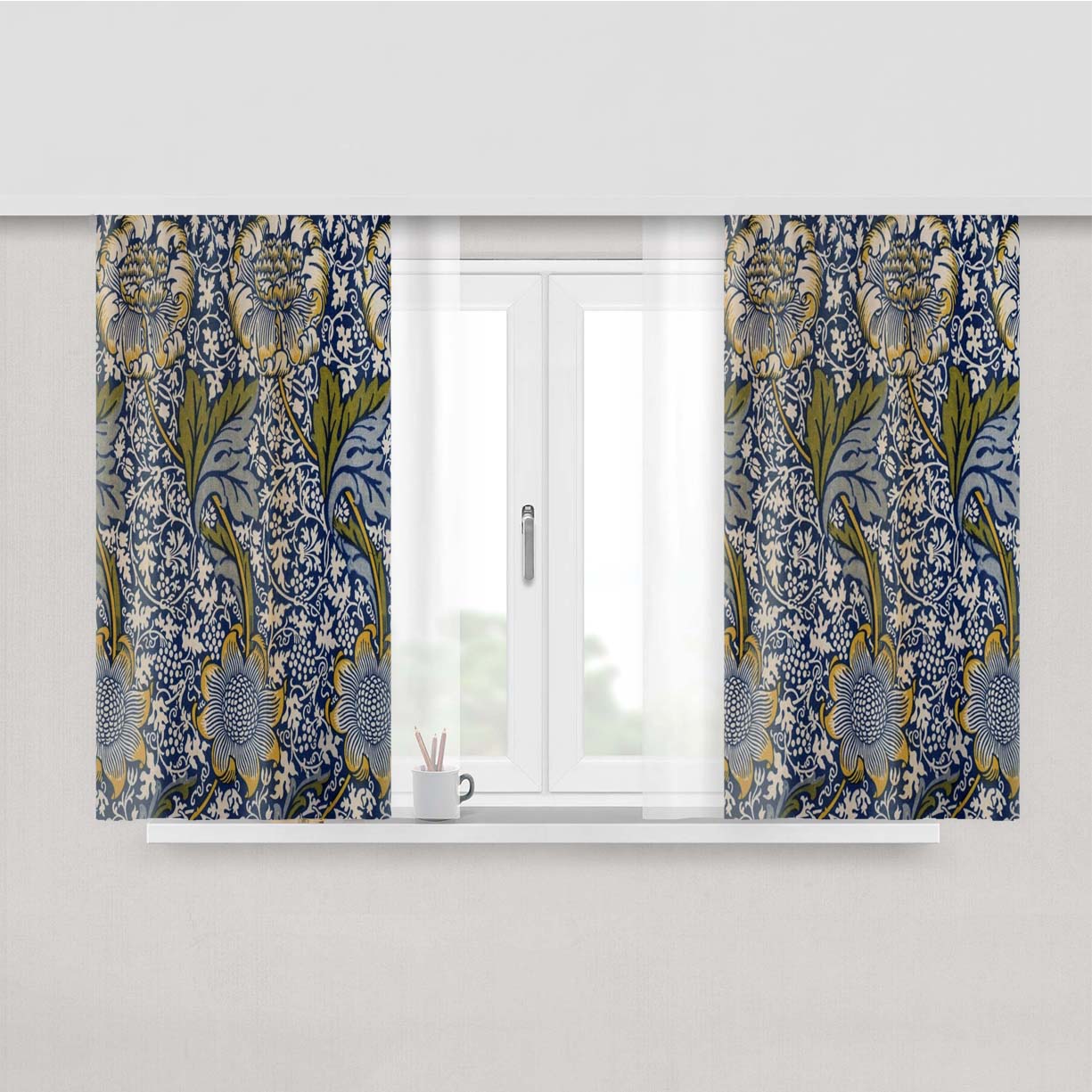 William Morris Peach Skin Window Curtains