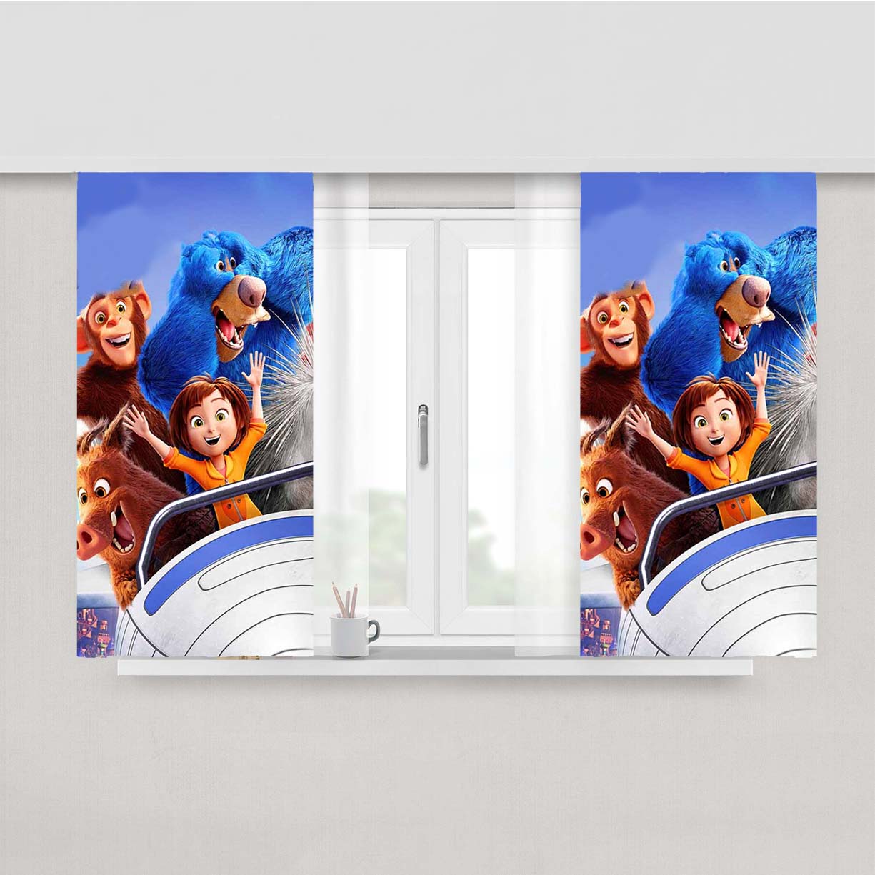 Wonder Park Cool Movie Peach Skin Window Curtains