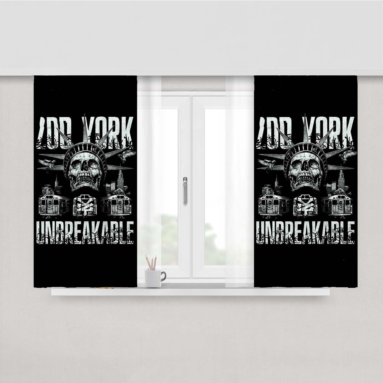 Zoo York 2 Peach Skin Window Curtains